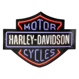 Harley-Davidson Neon Bar & Shield Tin Sign