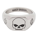 Harley-Davidson Men's Willie G Skull Beveled Edge Ring, Size 13