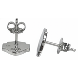 Harley-Davidson Women's 11mm Bar & Shield Logo Stud Earrings, Stainless Steel