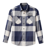 Harley-Davidson Men’s Woven Plaid Long-Sleeve Shirt – Blue