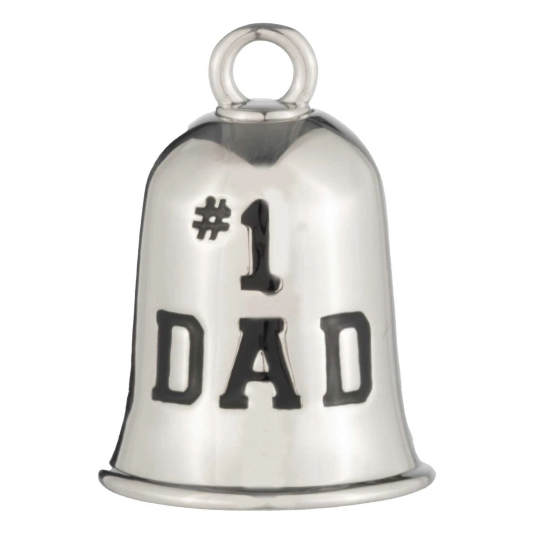 Harley-Davidson #1 Dad Bar & Shield Logo Ride Bell - Silver/Black