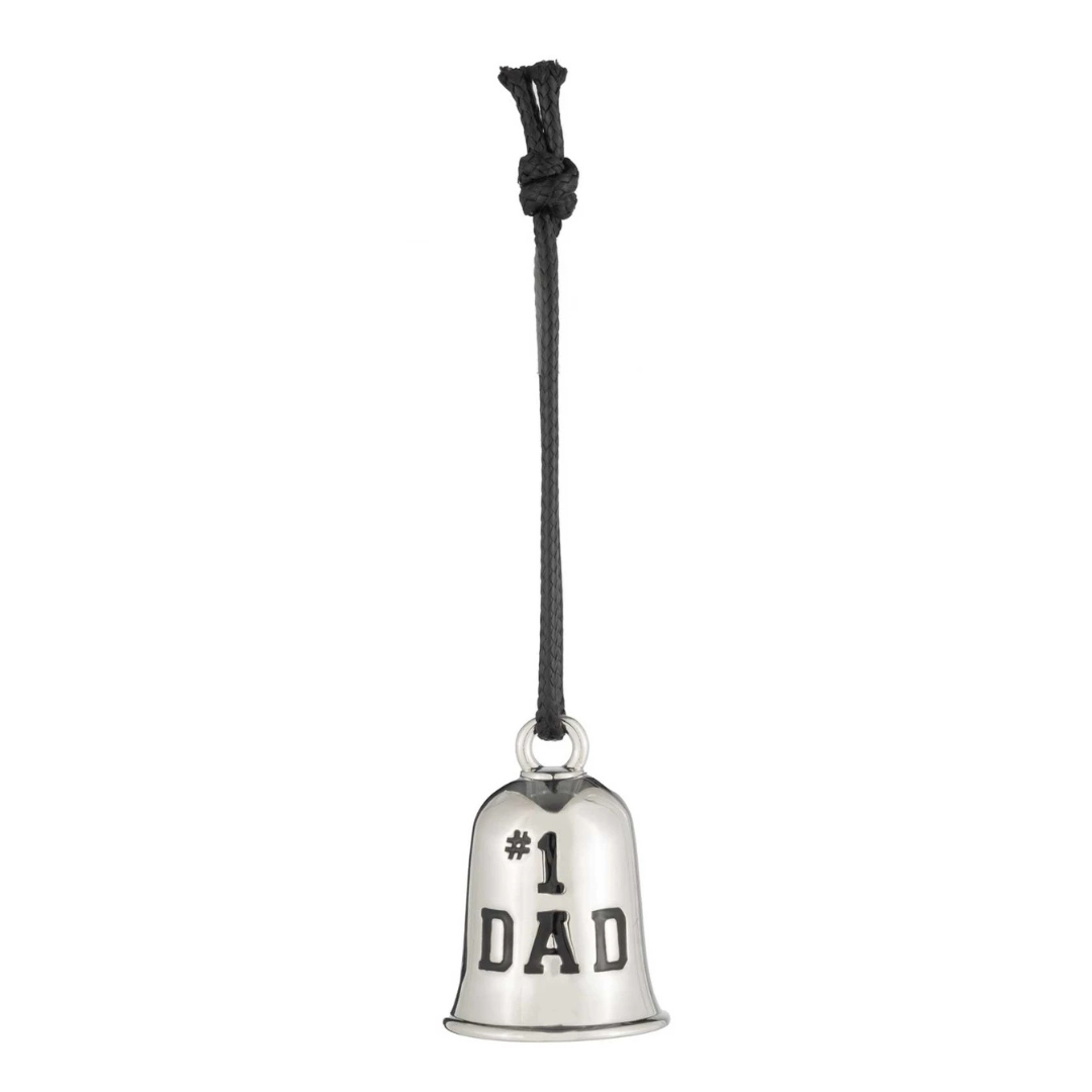 Harley-Davidson #1 Dad Bar & Shield Logo Ride Bell - Silver/Black