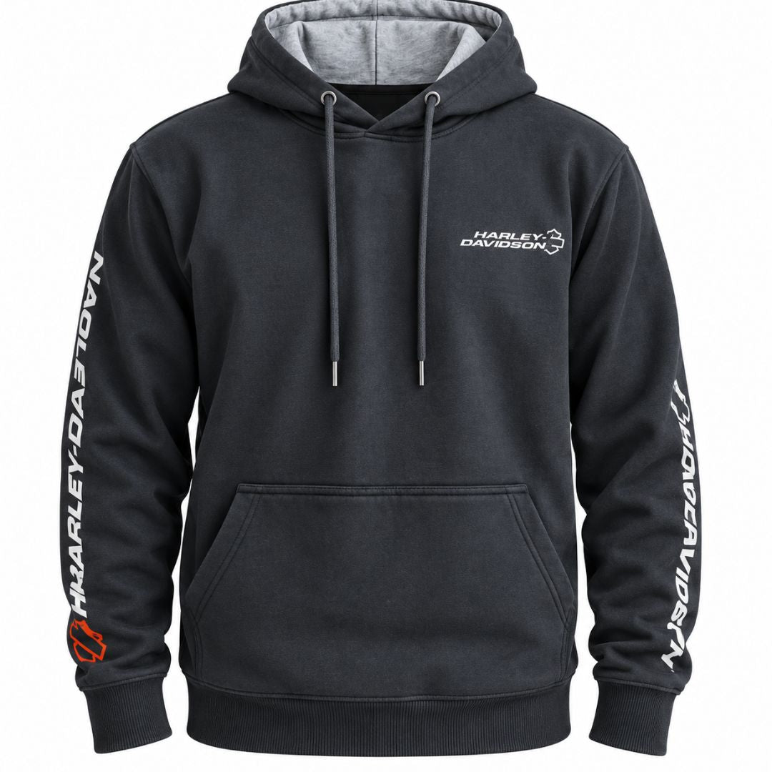 Harley-Davidson Men's Printed Arm X Hoodie - Black