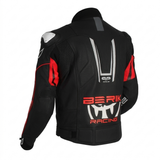 Berik Apex Leather Jacket - Black/Fluro Red