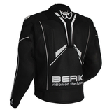 Berik Monza Leather Jacket - Black/White