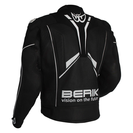 Berik Monza Leather Jacket - Black/White