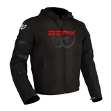 Berik Star Hoodie Jacket - Black/Fluro Red