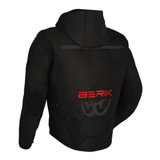 Berik Star Hoodie Jacket - Black/Fluro Red