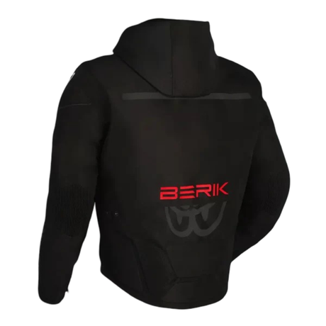 Berik Star Hoodie Jacket - Black/Fluro Red