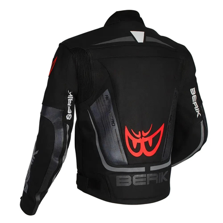 Berik Strada Leather Jacket - Black/White