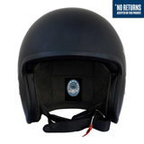 Johnny Reb Burke Aussie Skull Open Face Helmet - Matt Black/White