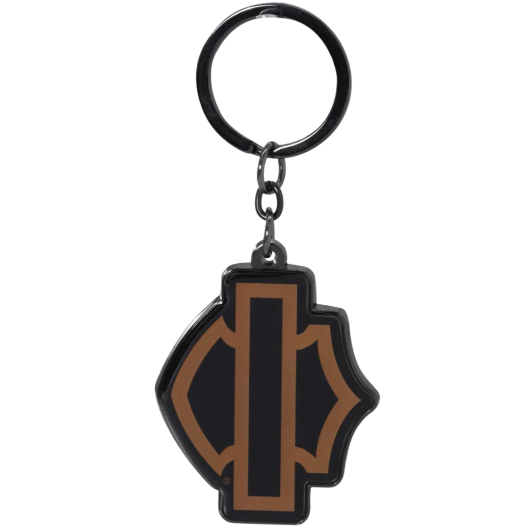 Harley-Davidson -  Bar & Shield Logo Dome-Style Key Chain, Orange