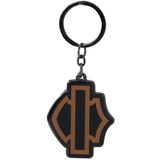 Harley-Davidson -  Bar & Shield Logo Dome-Style Key Chain, Orange