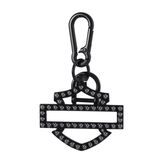 Harley-Davidson Rivet Silhouette Bar & Shield Logo Key Chain - Black