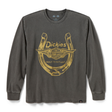 Gray long-sleeve shirt with yellow graphic and 'Dickies' branding on a white background