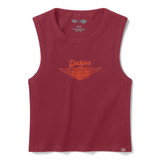 Dickies x Harley-Davidson Women's Winged Bar & Shield Ribbed Tank - Red