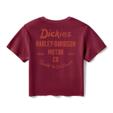 Dickies x Harley-Davidson Women's Built to Outlast Boxy Fit Tee - Red