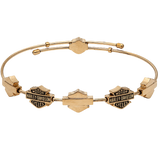 Harley-Davidson Women's Bar & Shield Bangle Bracelet - Gold