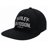 Harley-Davidson Little Boys' Twill Flat Brim Snap Back Toddler Cap - Black