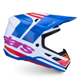Alpinestars SM7 Core Helmet - White/Blue/Orange/Pink Glossy