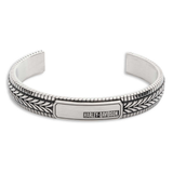 Harley-Davidson Men's 9 -Inch Tire Tread Stainless Steel Cuff Bracelet - Silver