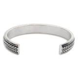 Harley-Davidson Men's 9 -Inch Tire Tread Stainless Steel Cuff Bracelet - Silver
