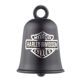 Harley-Davidson Pave Crystal Willie G Skull Logo Motorcycle Ride Bell - Black