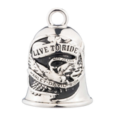 Harley-Davidson Flying Eagle Live To Ride Banner Ride Bell - Silver