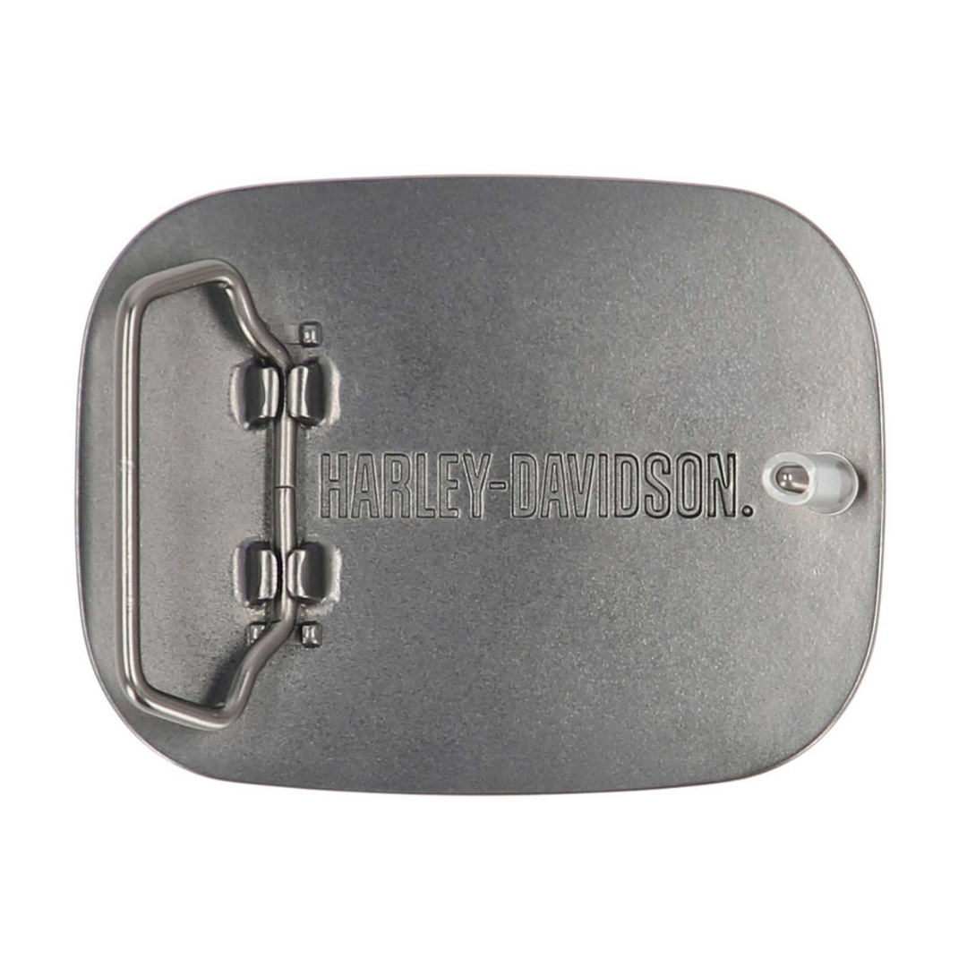 Harley-Davidson Men's Bar & Shield Pebble Leather Belt Buckle