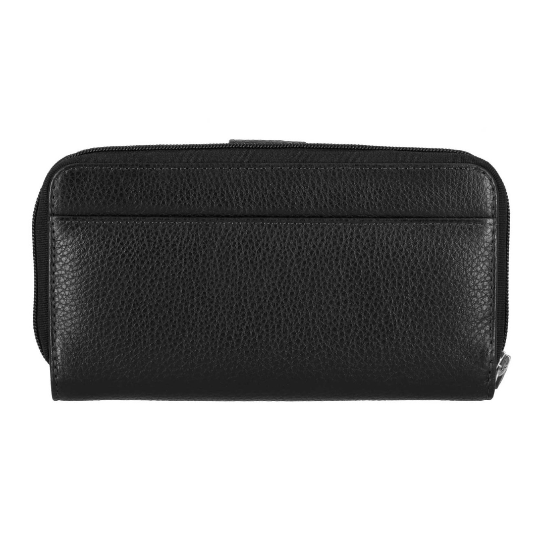 Harley-Davidson Women's Core Stud B&S Genuine Leather Tab Clutch Wallet - Black