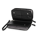 Harley-Davidson Women's Metal Bar & Shield Croco Zip Around w/ Wristlet - Black