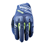 Five Men's E1 Enduro Gloves - Navy/Fluro Yellow