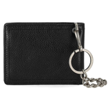 Harley-Davidson Men's Open B&S Slimfold Biker Chain Leather Wallet - Black