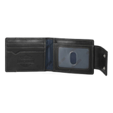 Harley-Davidson Men's Smooth Grain Snap Front Pocket Billfold Wallet - Black
