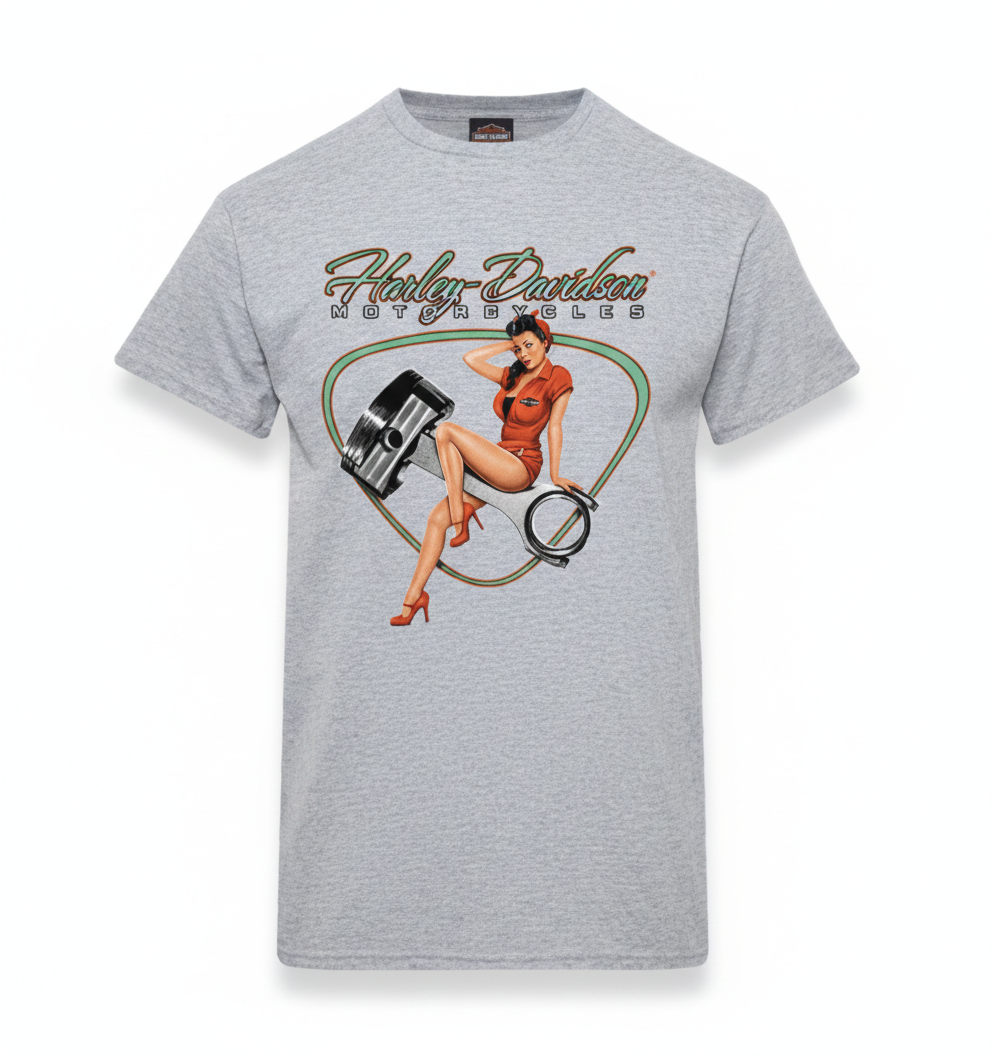 V-Twins x Harley-Davidson Piston Pinup T-Shirt