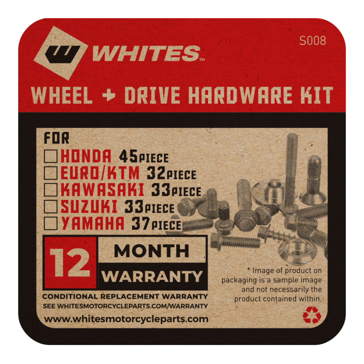 WMP WHEEL & DRIVE HARDWARE KIT - KAWASAKI 33PCS