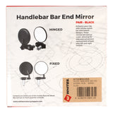 Whites Handlebar Bar End Mirrors Pair - Hinged - Black