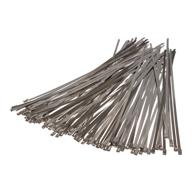 WMP EXHAUST WRAP - STAINLESS STEEL CLIP TIES - (100/PKT)