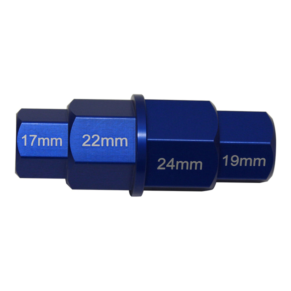 WMP 4 IN 1 HEX AXLE TOOL ALU BLUE -17/19/22/24mm