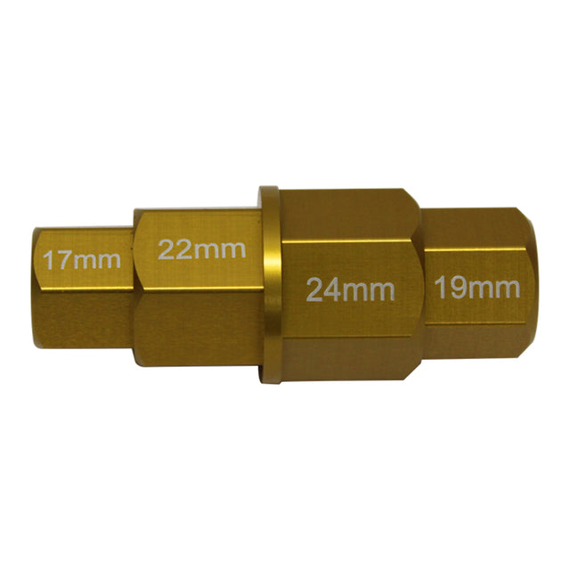WMP 4 IN 1 HEX AXLE TOOL ALU GOLD -17/19/22/24mm