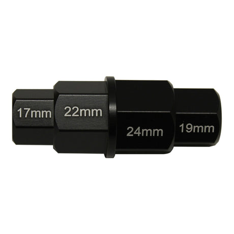 WMP 4 IN 1 HEX AXLE TOOL ALU BLACK -17/19/22/24mm