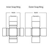 Whites ATV/UTV Joint Assembly WPUJ03 20mm/41.25mm int. snap ring