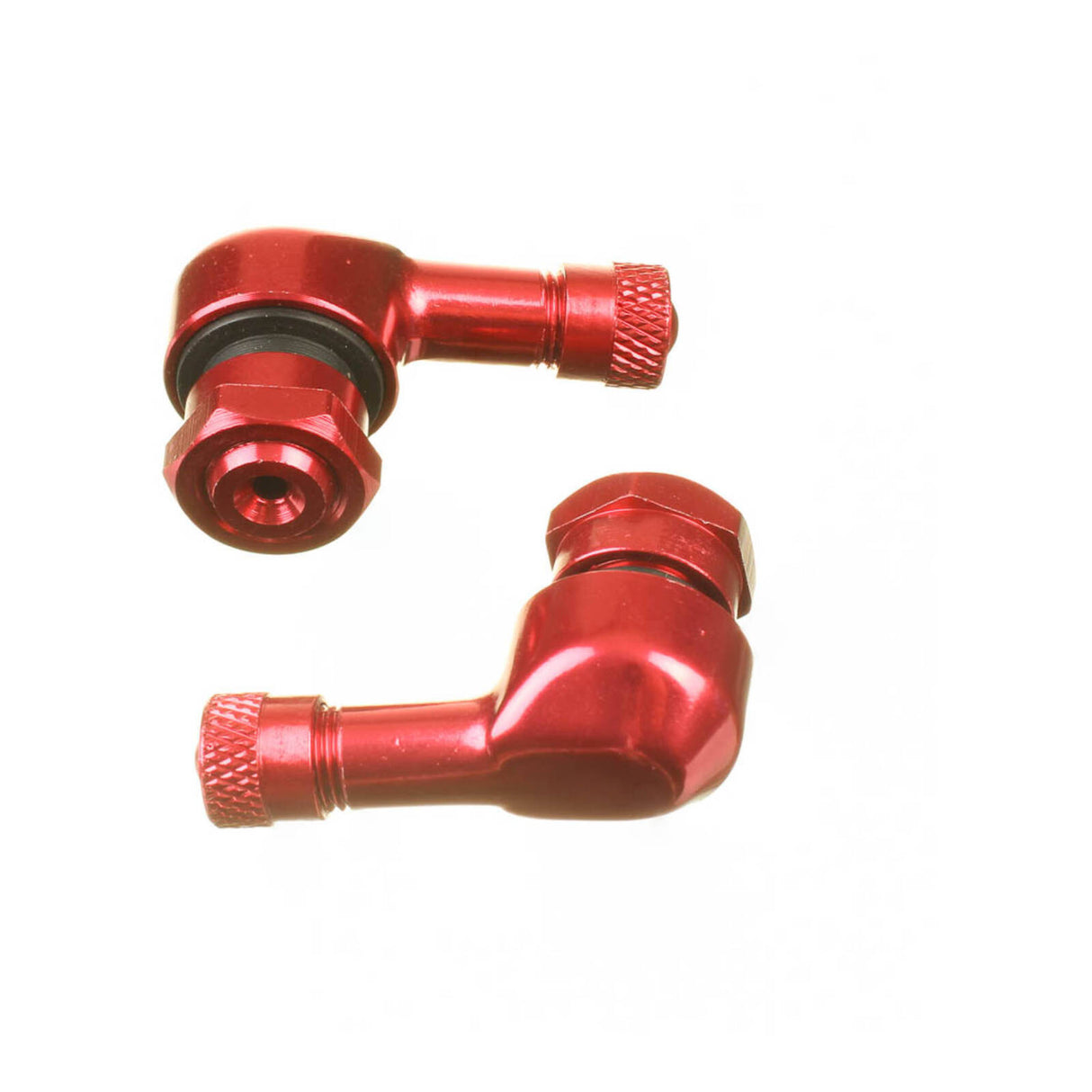 WMP 90 DEGREE ALLOY VALVE 11.3MM - RED (PAIR)