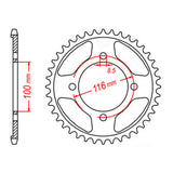 XAM Sprocket Kit Kawasaki KLX140 Big Wheel - O-Ring 13/51