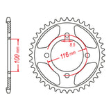 XAM Sprocket Kit Kawasaki KLX140 Big Wheel - O-Ring 13/57