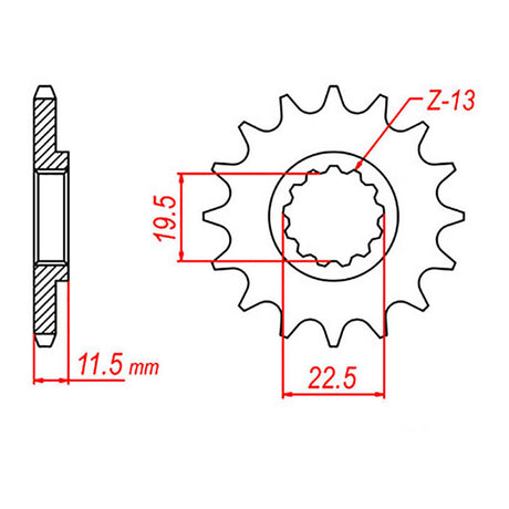 XAM Sprocket Kit Suzuki DRZ125 / Kawasaki KLX125 Small Wheel 14/51