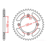 XAM Sprocket Kit Yamaha YZ80 SW '02- 14/47 O-Ring