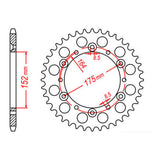 XAM Sprocket Kit Yamaha YZ/WR400F '98 X-Ring 14/49