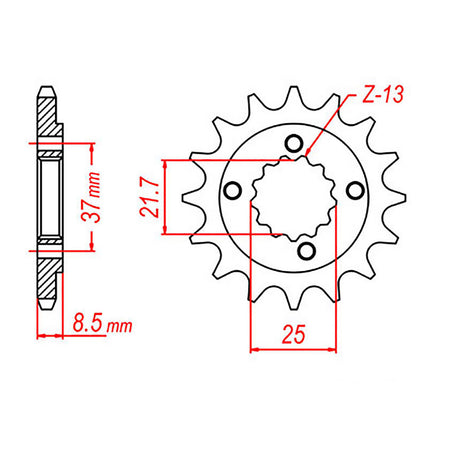 XAM Sprocket Kit Suzuki GS500F&E (16-39) X-Ring Gold