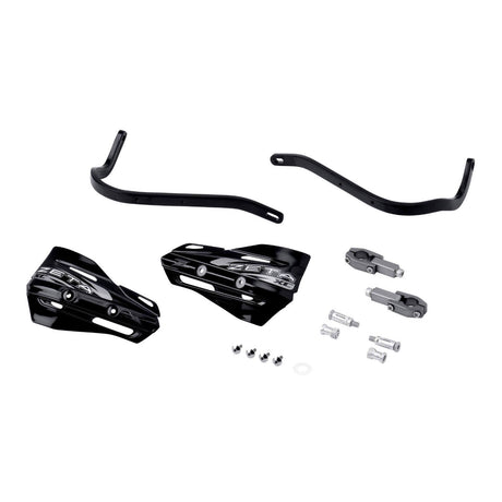 Zeta Armour XC Handguard Kit for 22.2mm Handlebars - Black / Black